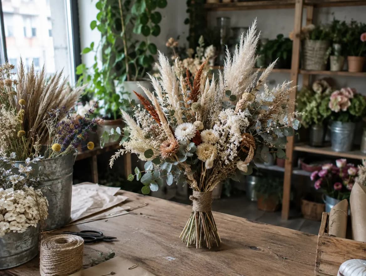 Boho svatební bouquet
